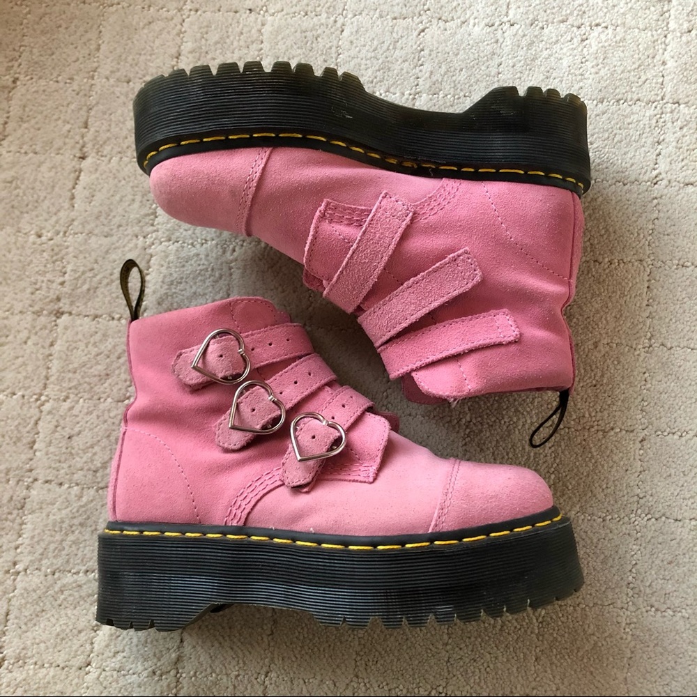 pink lazy oaf doc martens
